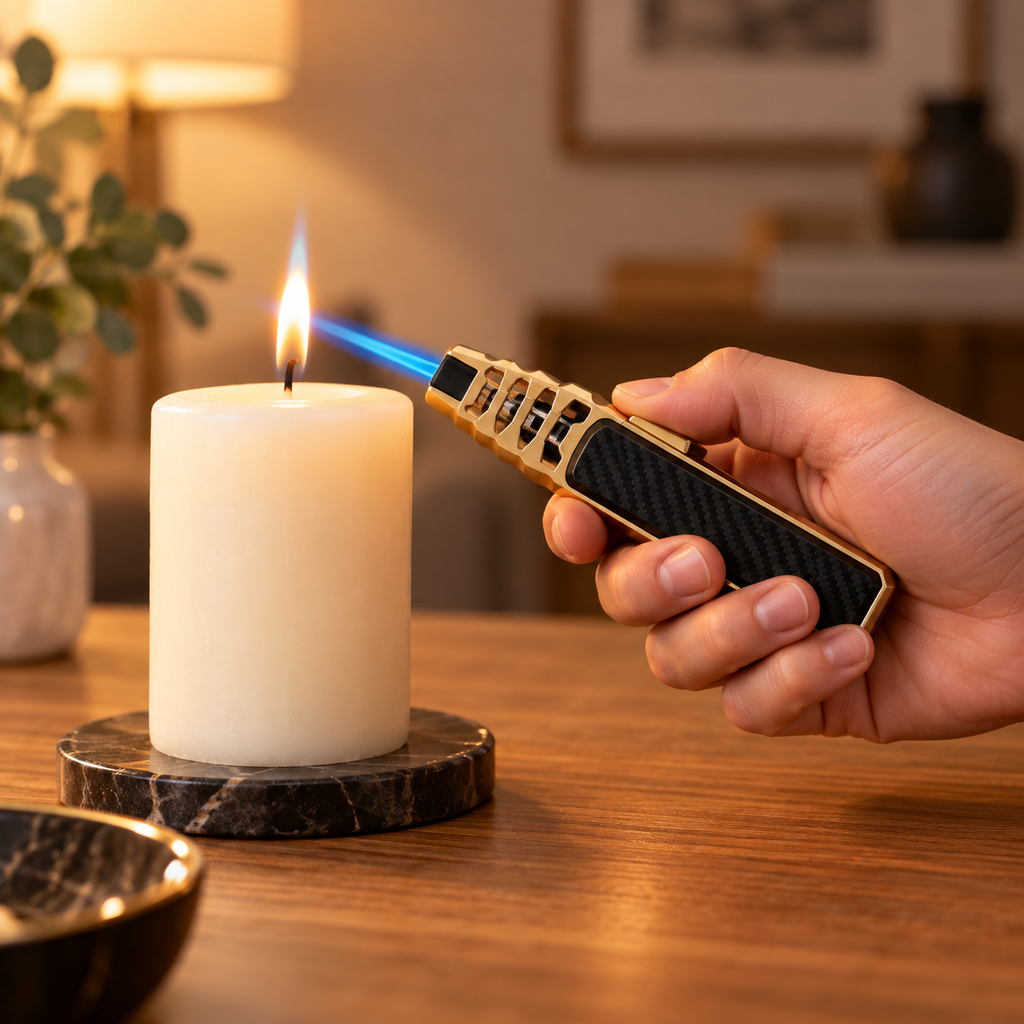 Adjustable Flame Torch Lighter Refillable Butane Igniter