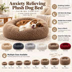 Anxiety Relieving Plush Dog Bed Calming Comfort