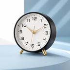 Battery Operated Table Clock Luxurious Desktop Alarm