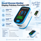 Blood Glucose Monitor Display Painless Portable LED