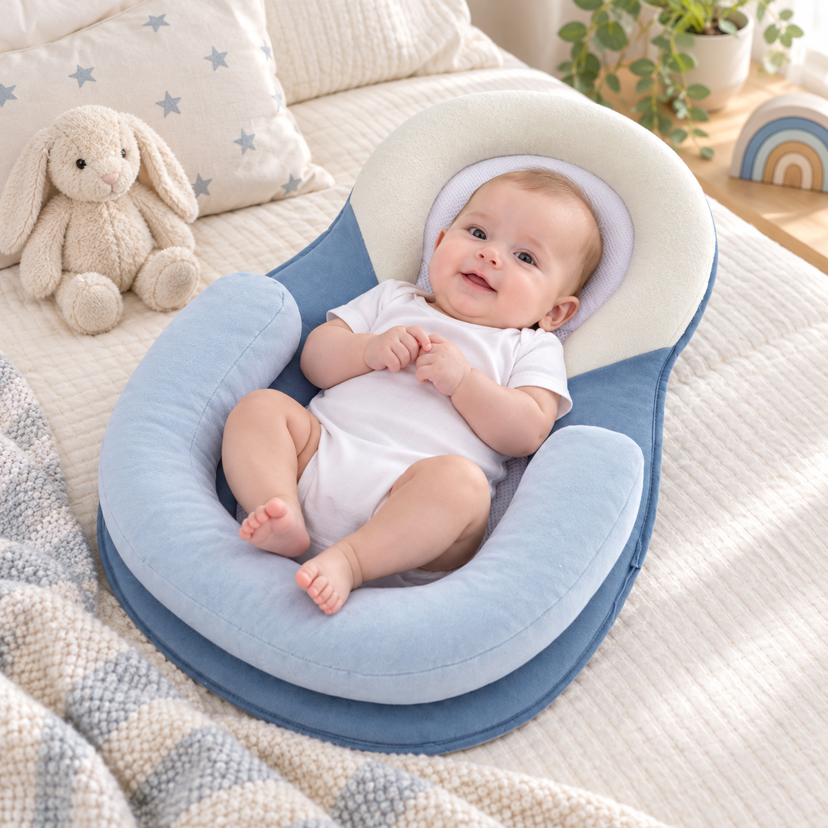 Colic Relief Ergonomic Baby Lounger Supportive Design