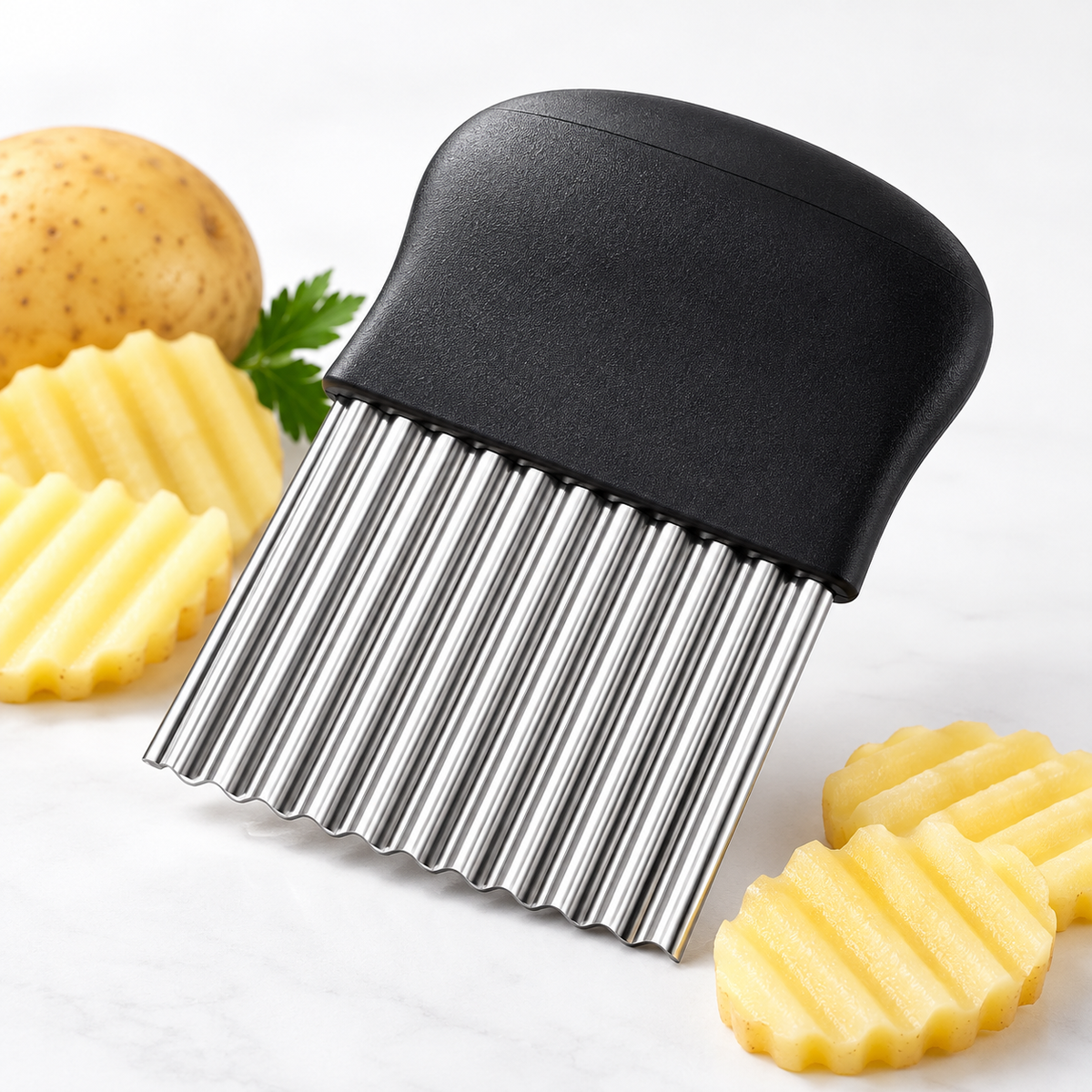 Comfortable Handle Wavy Knife Rust Resistant Design