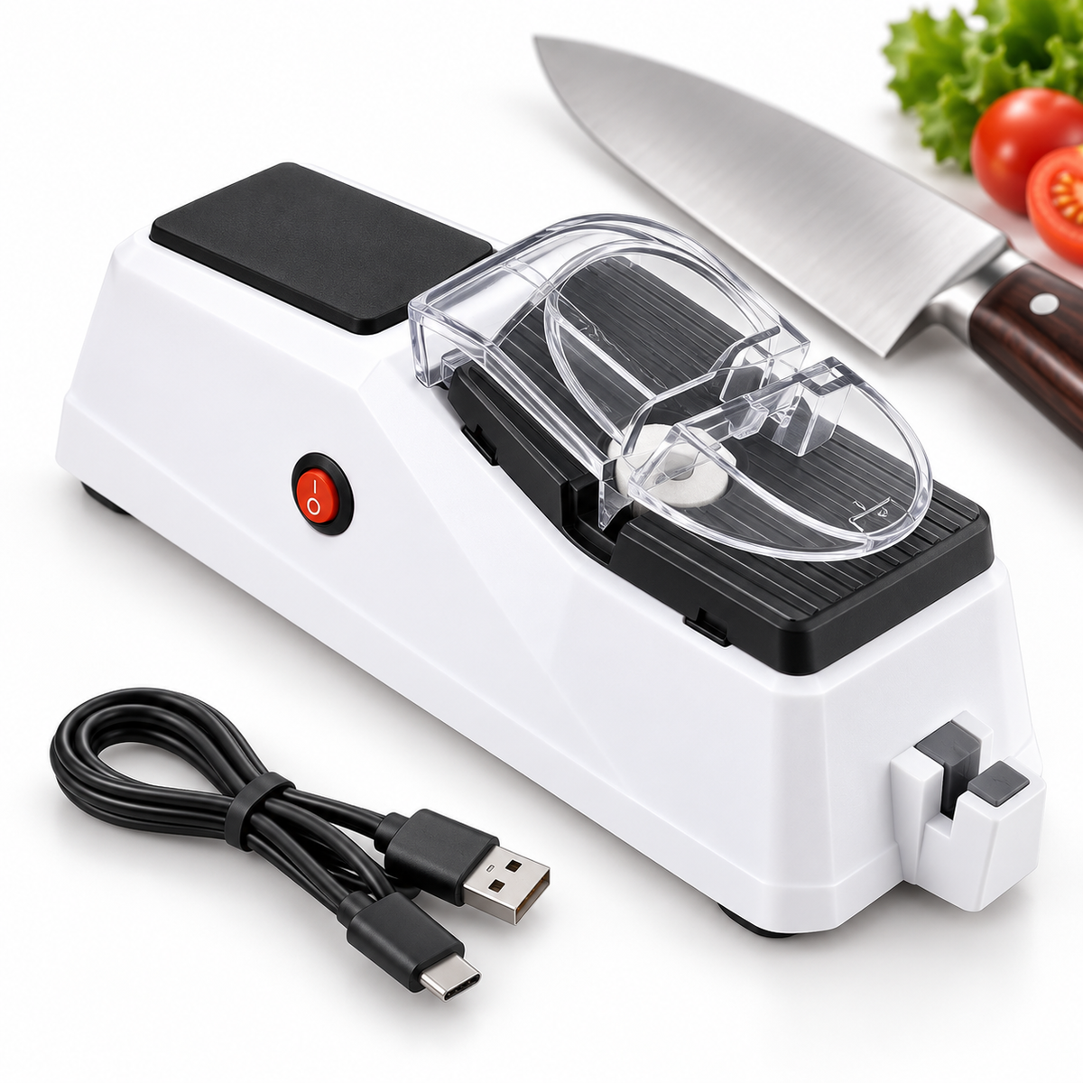 Compact Electric Knife Sharpener USB Rechargeable