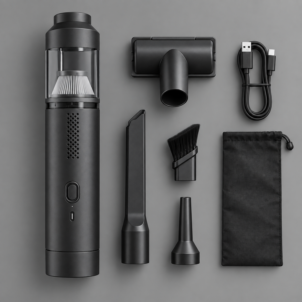 Cordless Car Vacuum Portable Handheld Cleaning Design