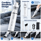 Cordless Car Vacuum Portable Handheld Cleaning Design