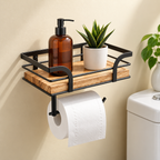 Decorative Bathroom Shelf Wall Mounted Towel Holder Rack