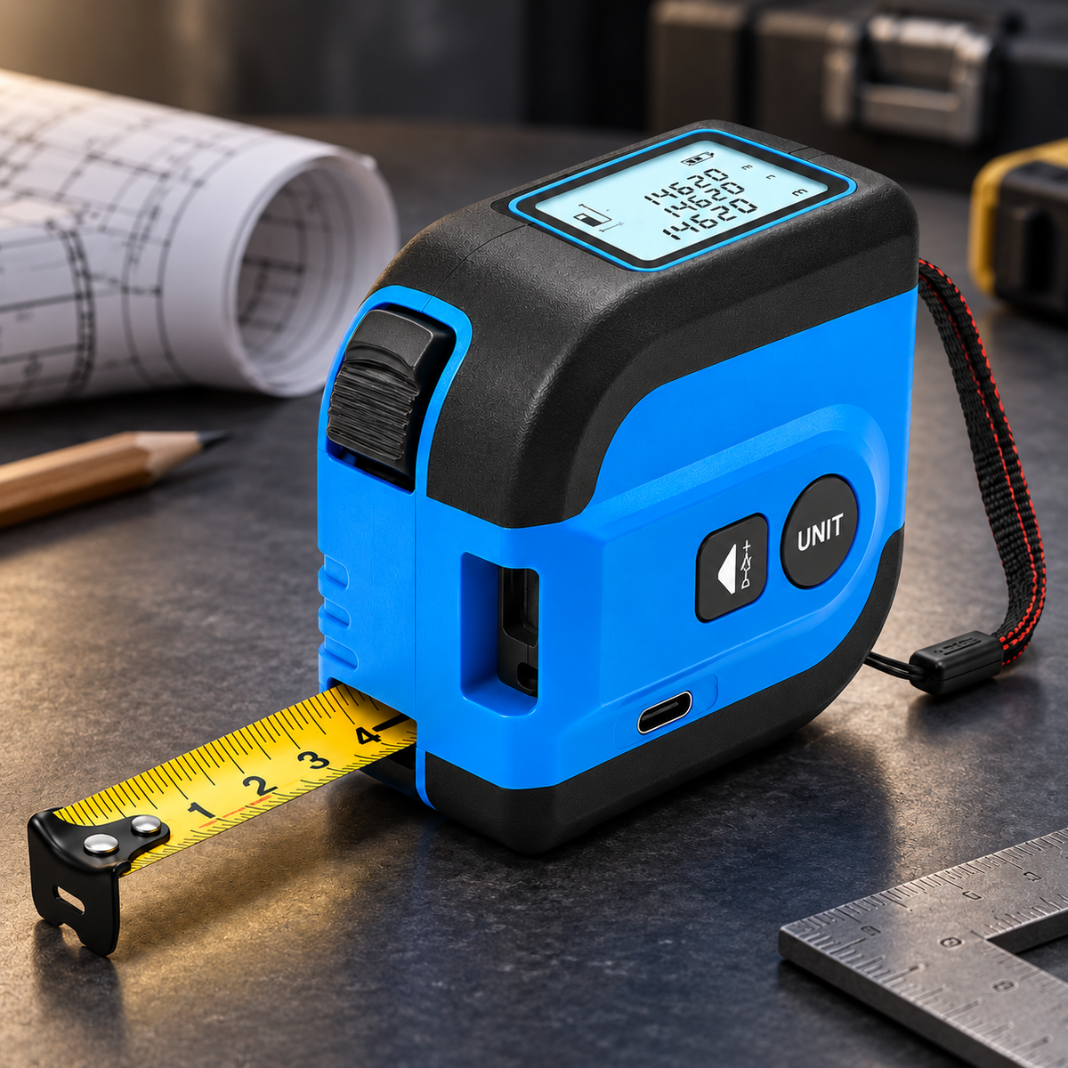 Digital Tape Measure Laser Distance Measurer Compact Design
