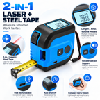 Digital Tape Measure Laser Distance Measurer Compact Design