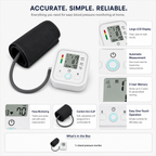 Digital Blood Pressure Monitor Home Wrist Large Display