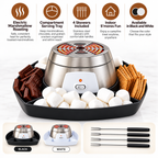 Electric Marshmallow Toaster Serving Tray Skewers Indoor Fun