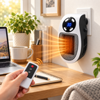 Electric Space Heater Remote Control Compact Oilless