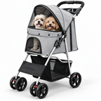 Foldable Pet Stroller Travel Easy Storage Design
