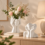 Handmade Sculpted Face Vase