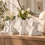 Handmade Sculpted Face Vase