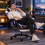 High Back Gaming Chair Rgb Recline Headrest Lumbar Support
