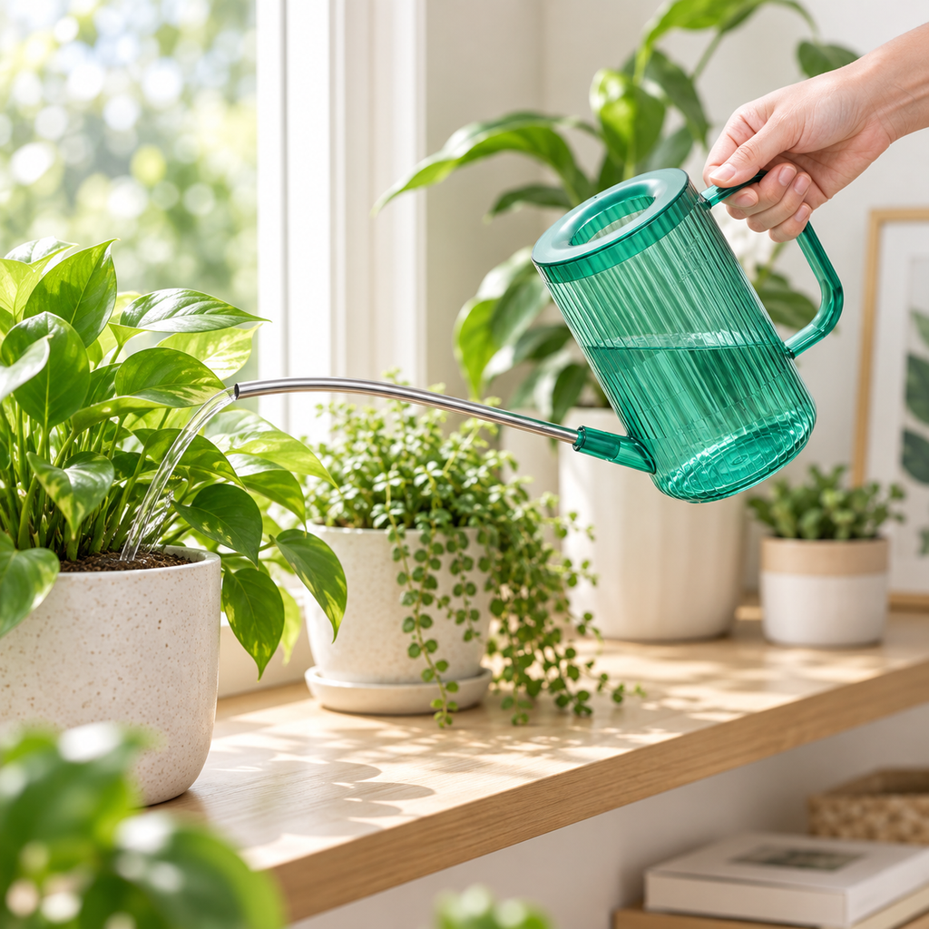 Long Spout Watering Can Ergonomic Design Garden Tool