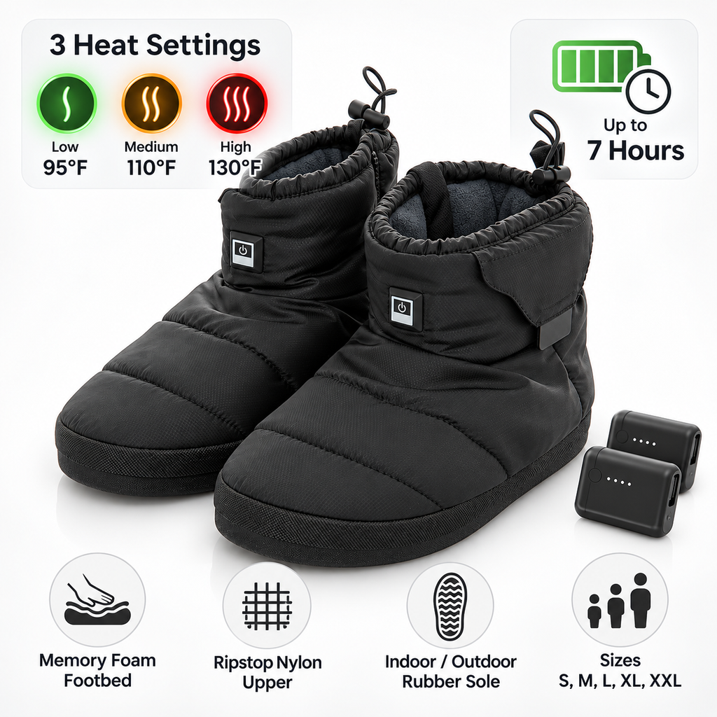 Heated Memory Foam Slippers