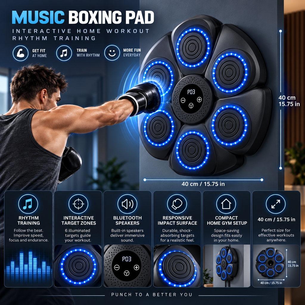 Interactive Music Boxing Pad