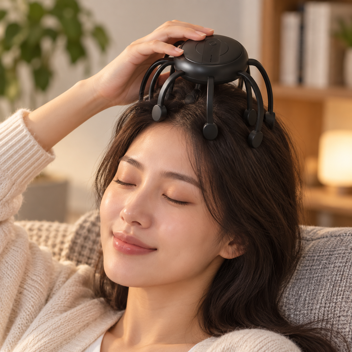 Portable Electric Head Massager Wireless Handheld Shiatsu