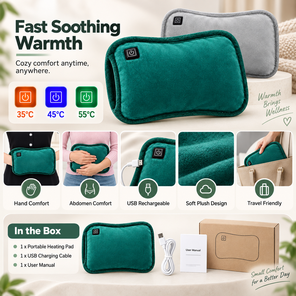 Portable Heating Pad Relief Soothing Comfort Design