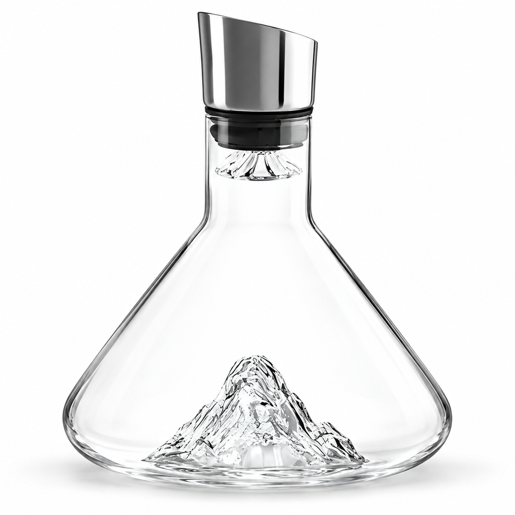 Premium Wine Decanter Mountain Design Elegant Pouring Spout
