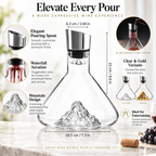 Premium Wine Decanter Mountain Design Elegant Pouring Spout