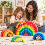 Rainbow Stacking Toy Educational Colorful Stacking Arches