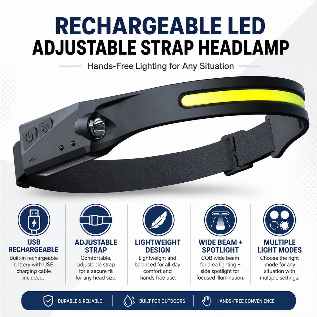 Lightweight Rechargeable Headlamp