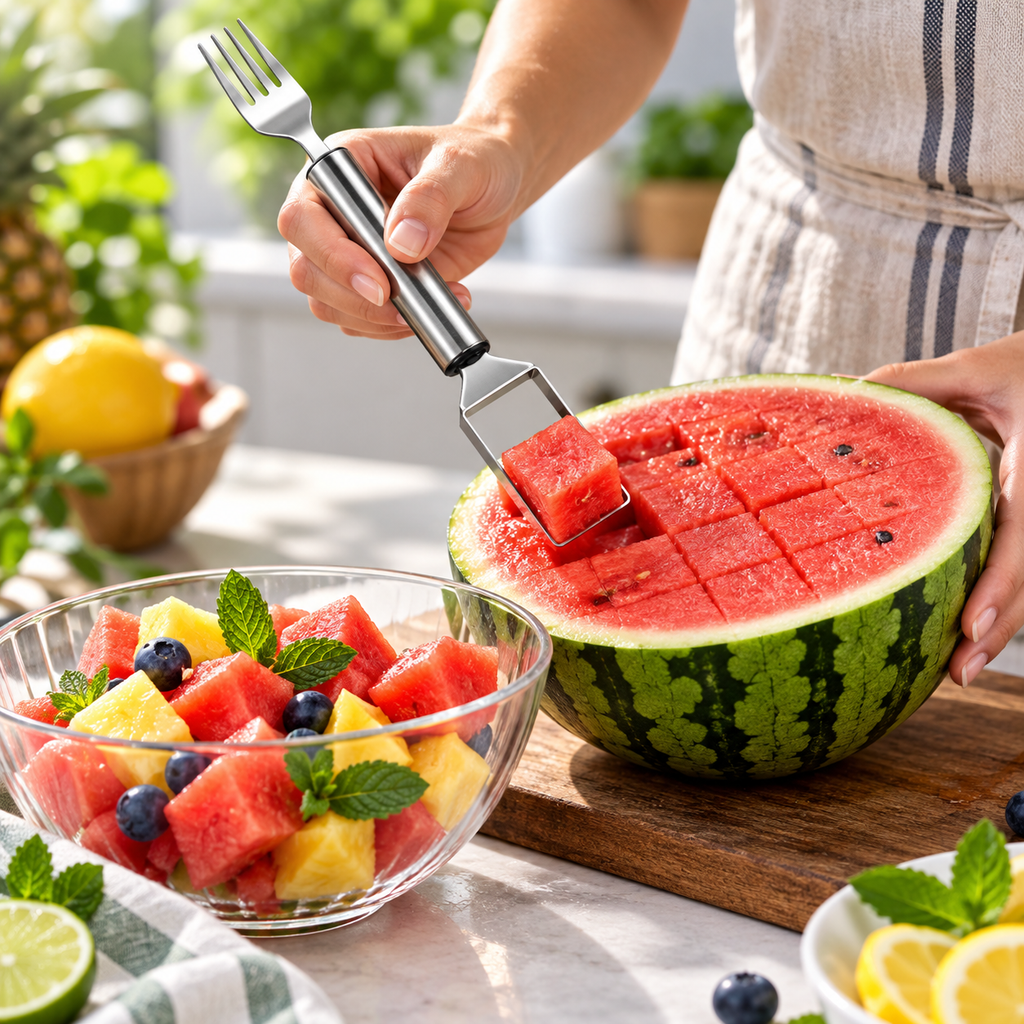 Stainless Steel Fruit Cutter Ergonomic Kitchen Tool