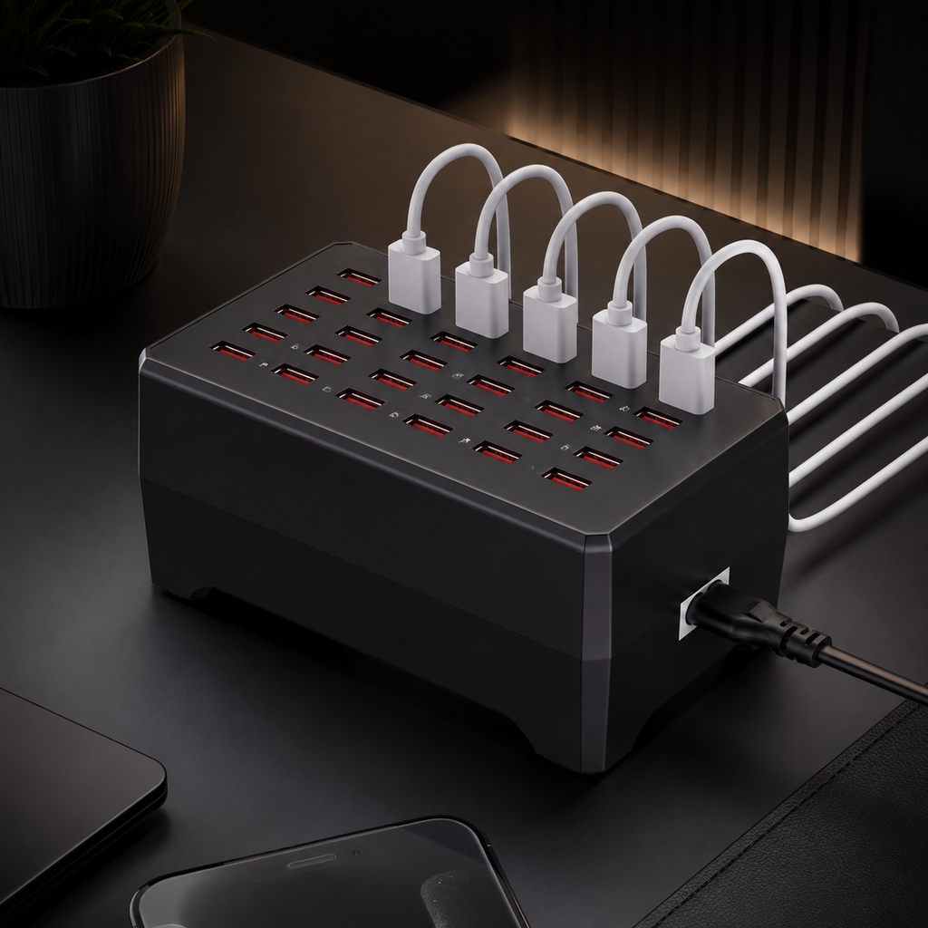 USB Hub Multi Device Charging Station Multiple Port Design