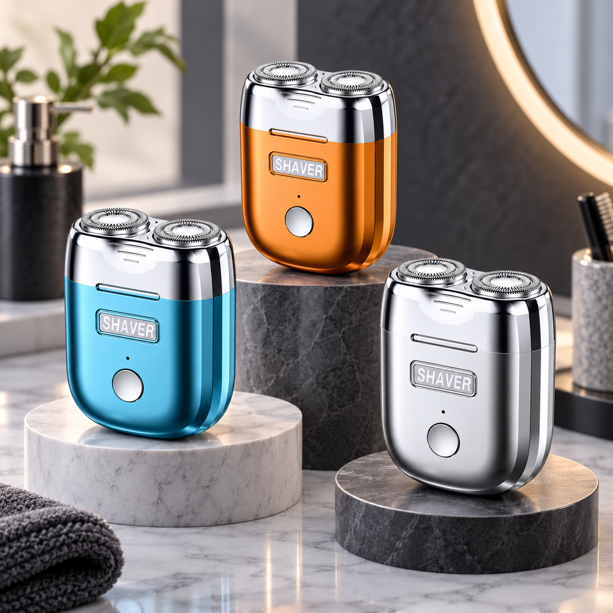 Waterproof Electric Shaver Quiet Design Dual Blade System