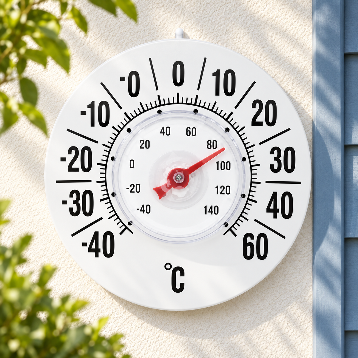 Weatherproof Outdoor Thermometer Large Dial Wall Mount