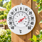 Weatherproof Outdoor Thermometer Large Dial Wall Mount