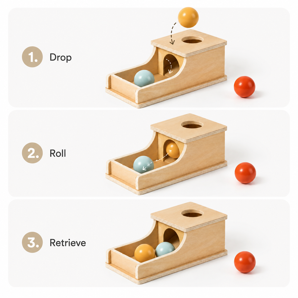 Wooden Object Permanence Box