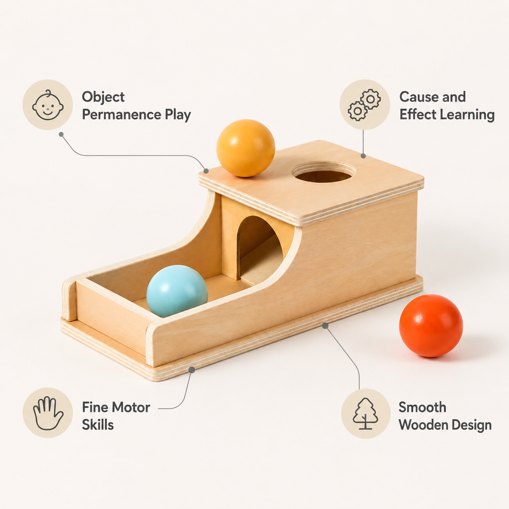 Wooden Object Permanence Box