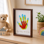 Wooden Frame Keepsake Family Handprint Display