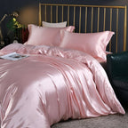 Antibacterial Silk Bedding Set Breathable Duvet Cover