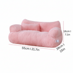 Calming Pet Sofa Soft Relax Zipper Design Cat Couch