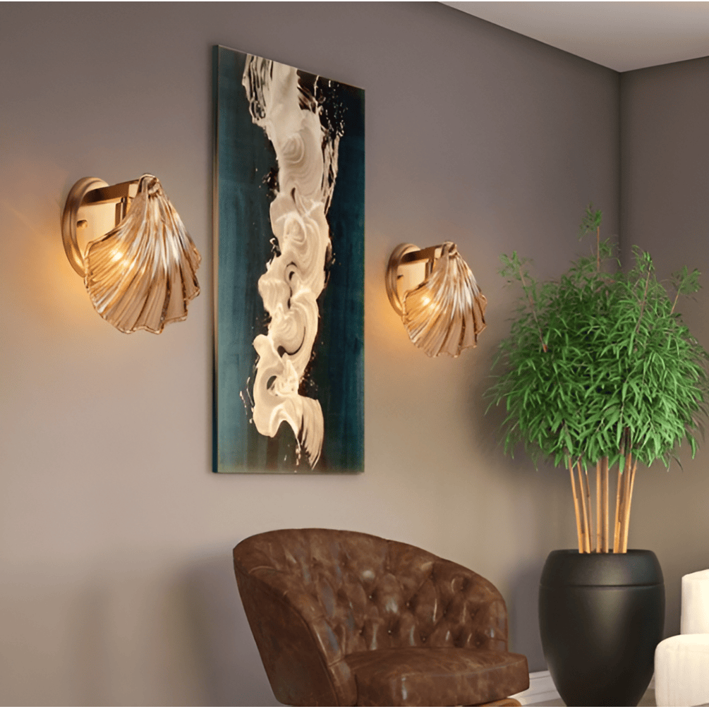Glass Shade Wall Lamp Easy Installation Minimalist Design
