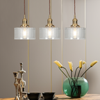 Green Glass Pendant Light Adjustable Hanging