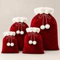 Santa Velvet Gift Bags, Set of 4
