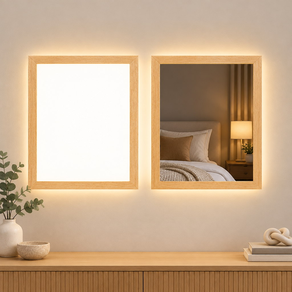 Illuminated Mirror Wall Art Panel