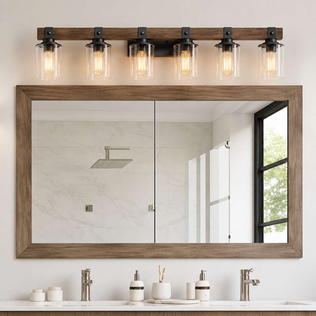 42in Rustic 6-Light Vanity Light
