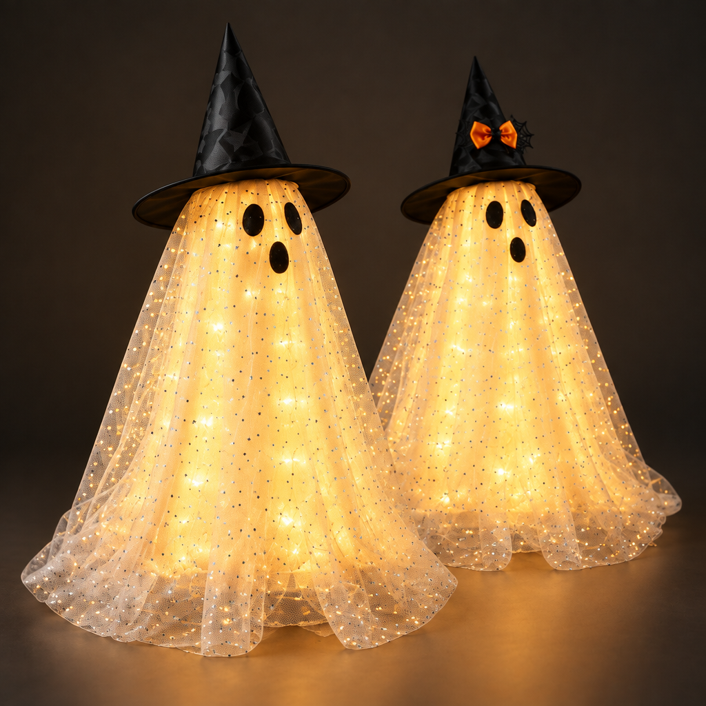 Light-Up Halloween Ghost Decorations detail