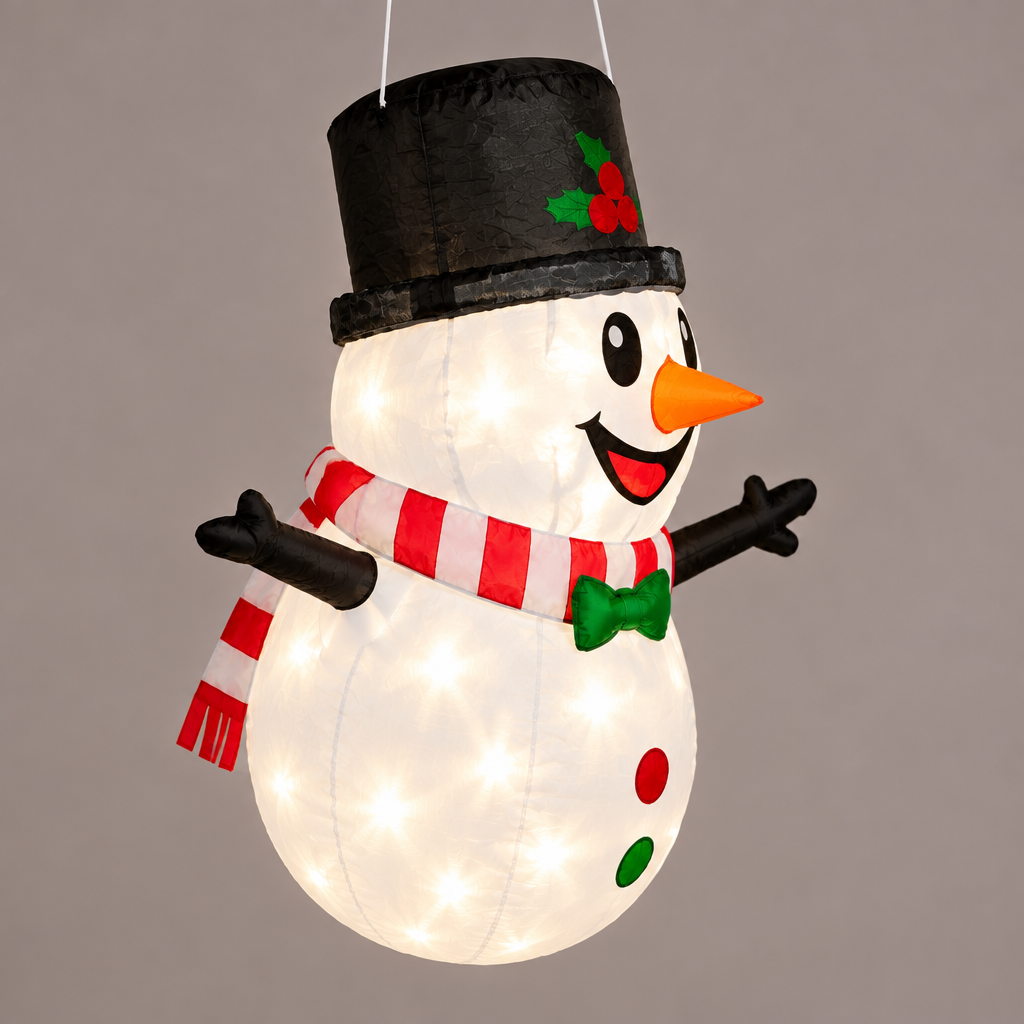 Inflatable Hanging Snowman detail