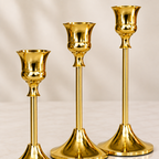 Gold Taper Candlestick Holders detail