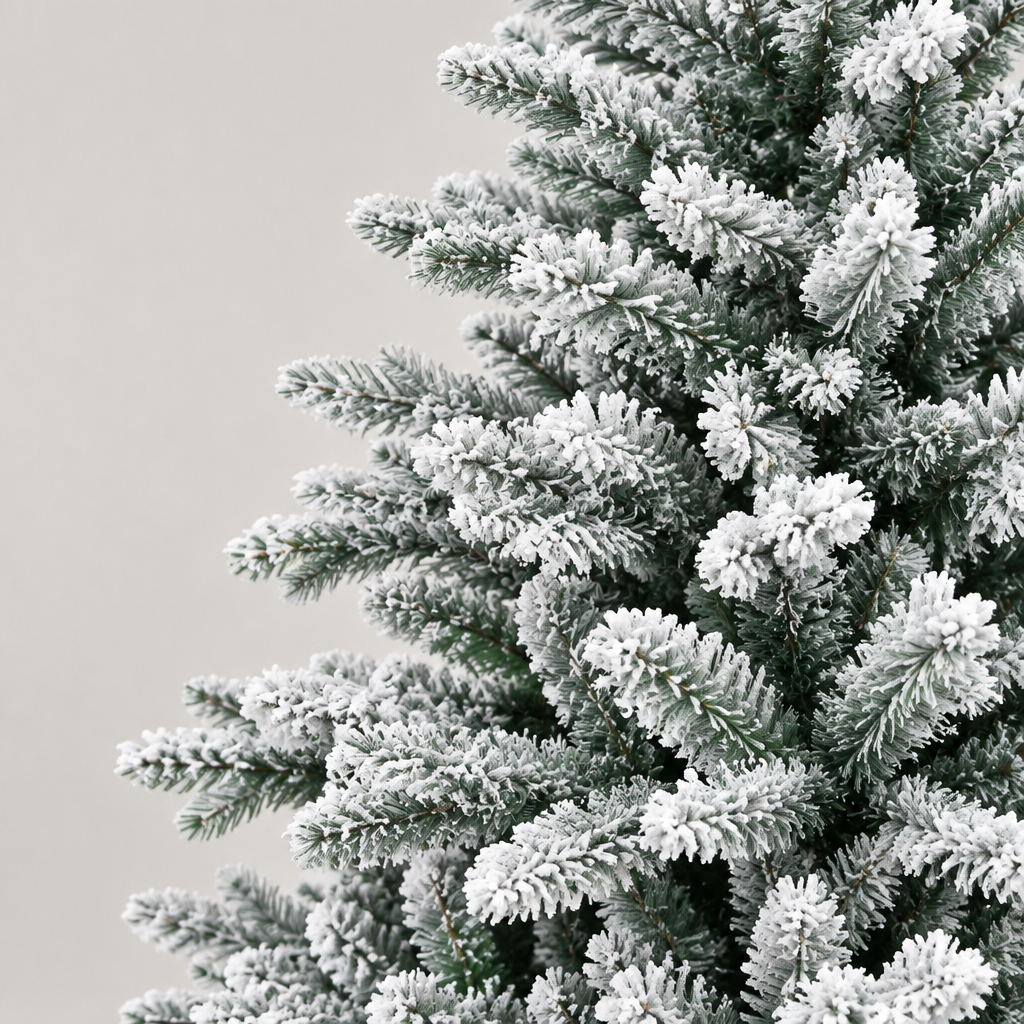 7ft Flocked Artificial Christmas Tree detail