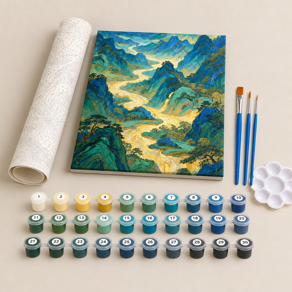 Paint Your Own Canvas Wall Art Kit detail