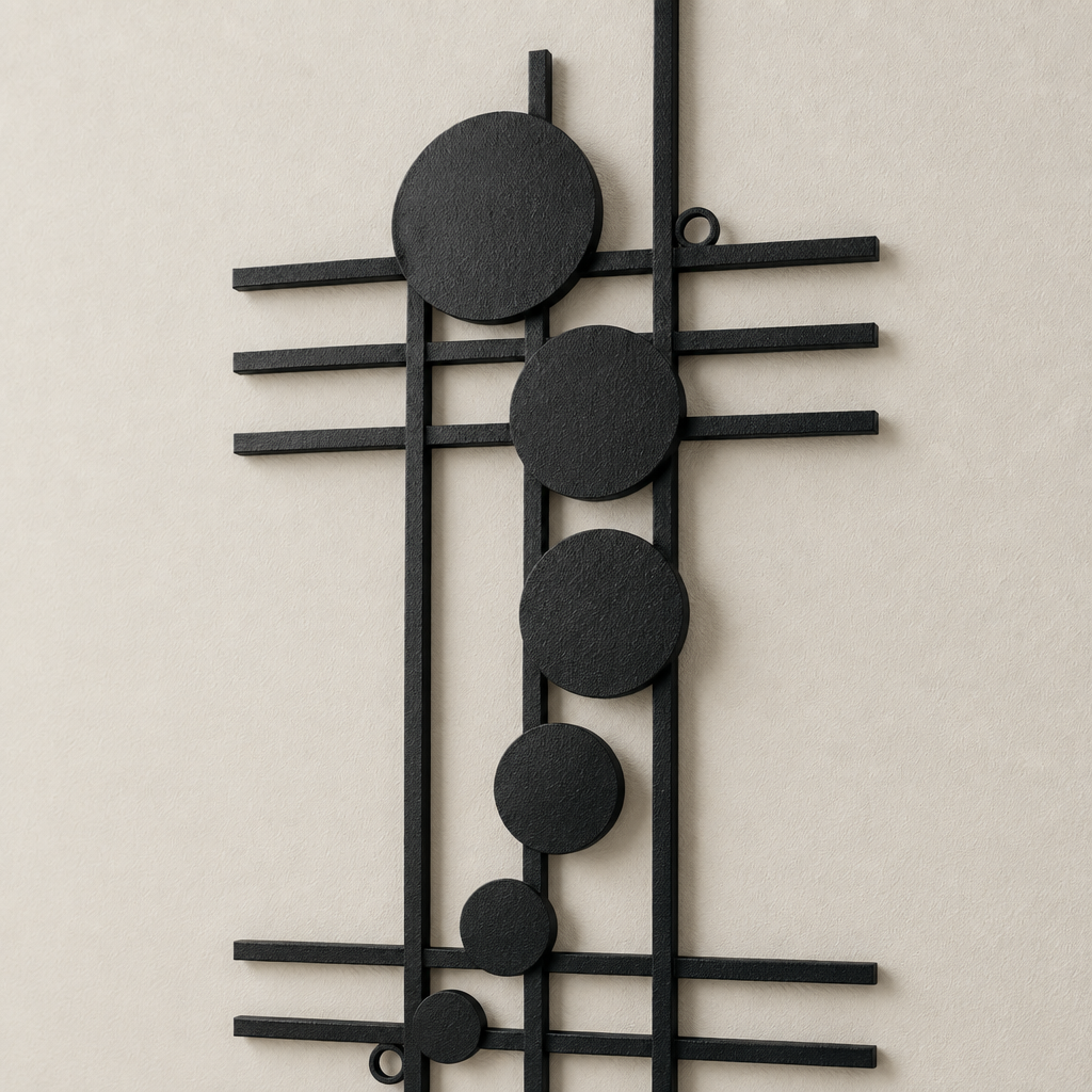 Artistic Modern Geometric Metal Wall Decor detail