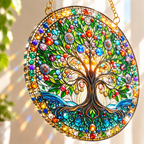 Tree of Life Acrylic Suncatcher detail
